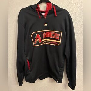 Arizona Diamondbacks Majestic Authentic Collection Black and Red Hoodie
